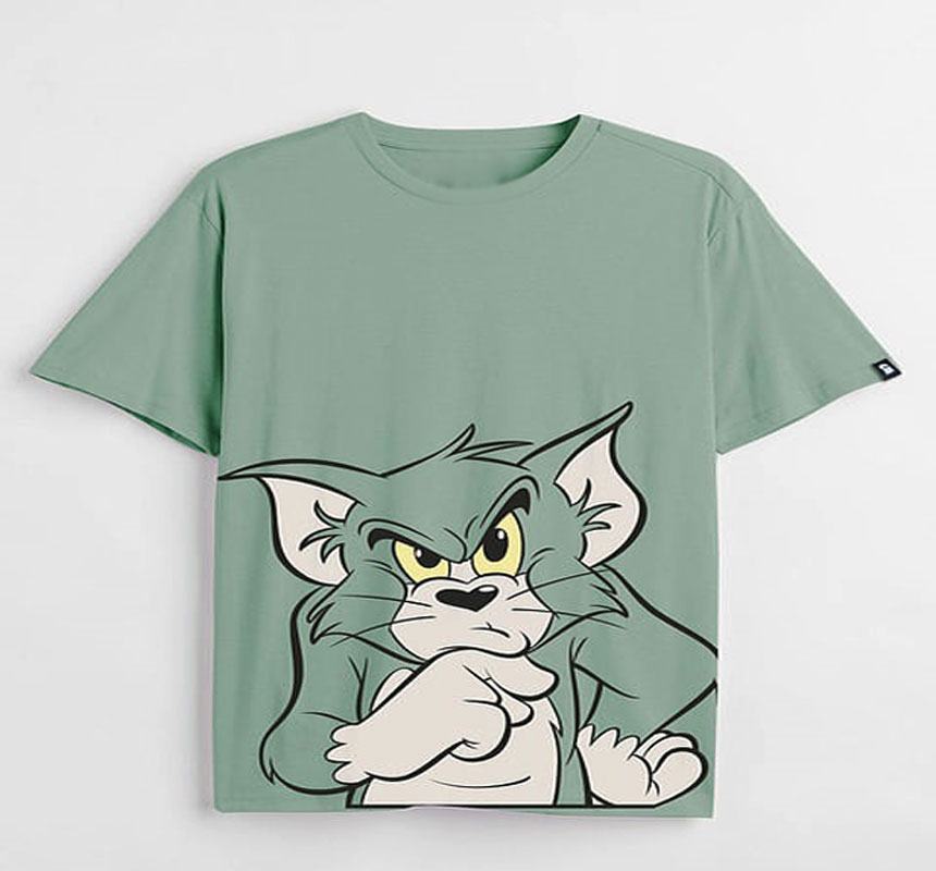  Personalized Down Shoulder T Shirt With Print Tom