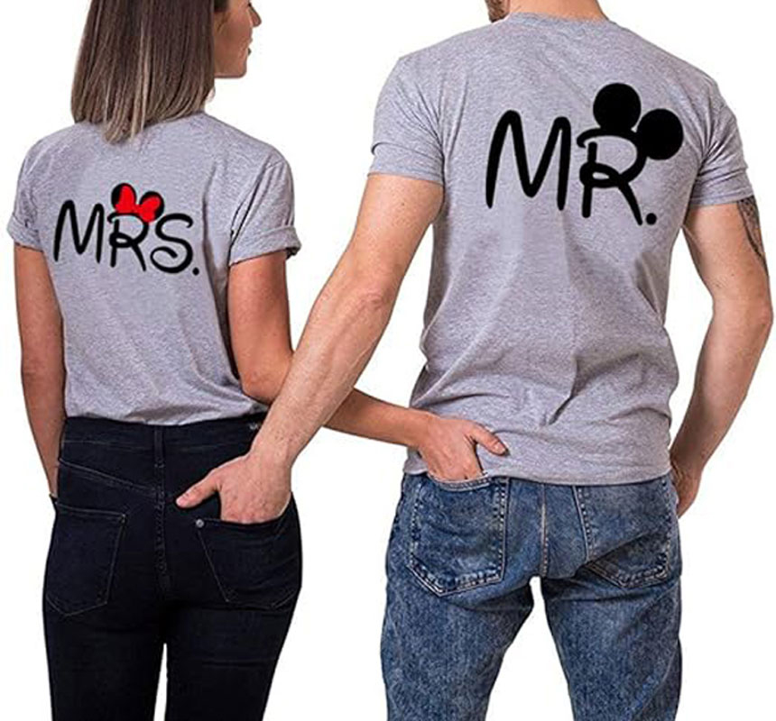 MR. and MRS. Love Couple  Cotton T - shirt 