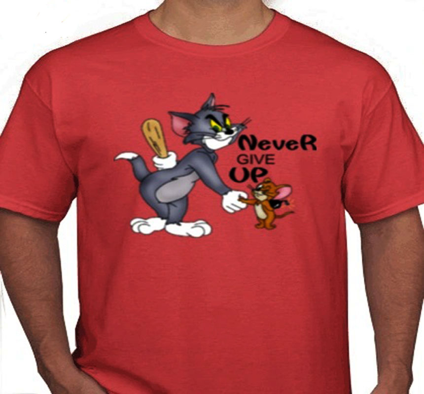  Personalised T - shirt Tom Never Give Up Jerry