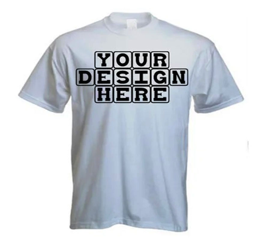 White Your Design Here Color Cotton T - shirt 
