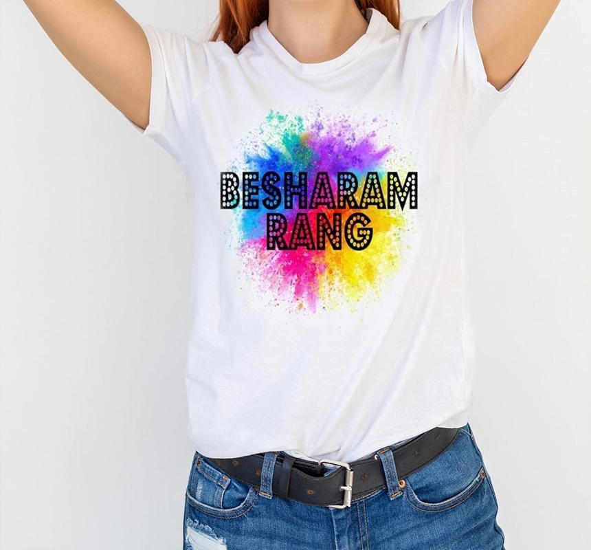 Personalized Holi T - shirt Cotton
