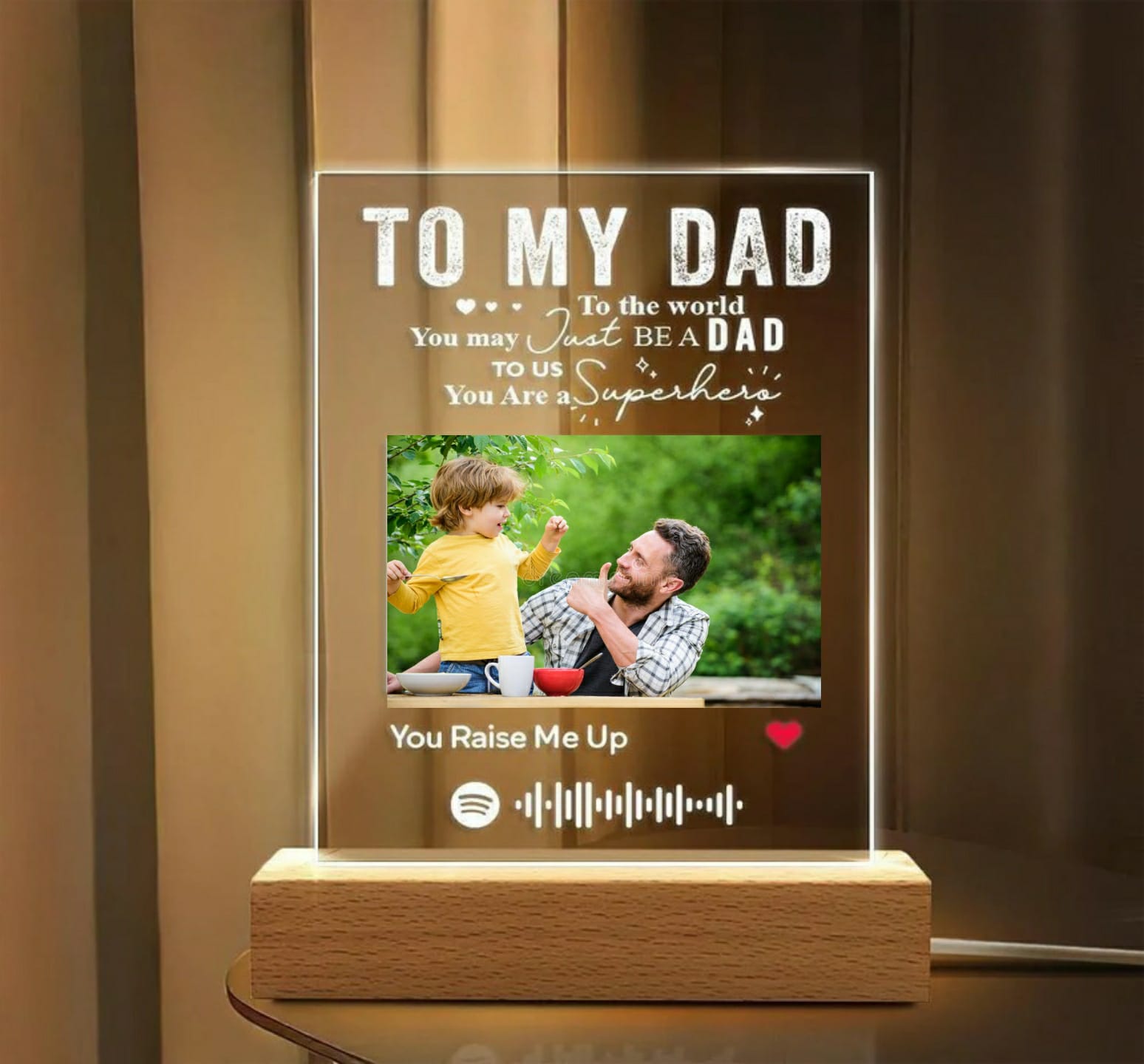 Acrylic Plaque Frame My Dad The World