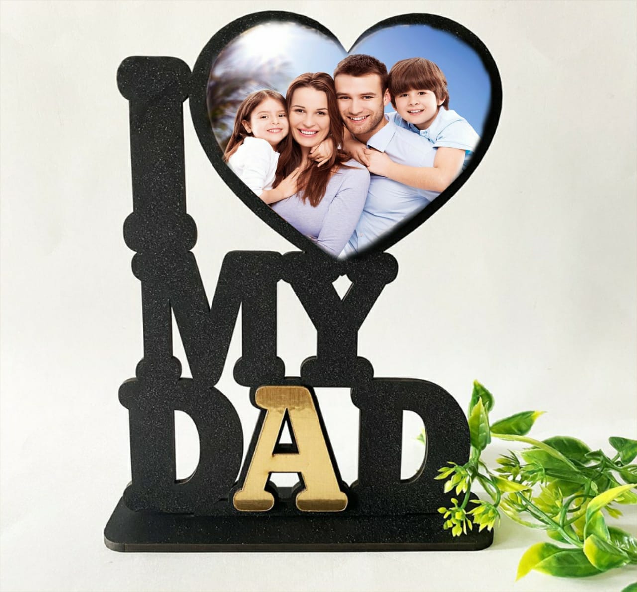 I Love My Dad Wooden Customized Photo