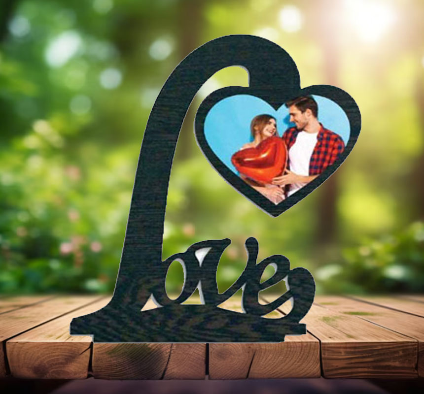Wooden Love Photo Frame