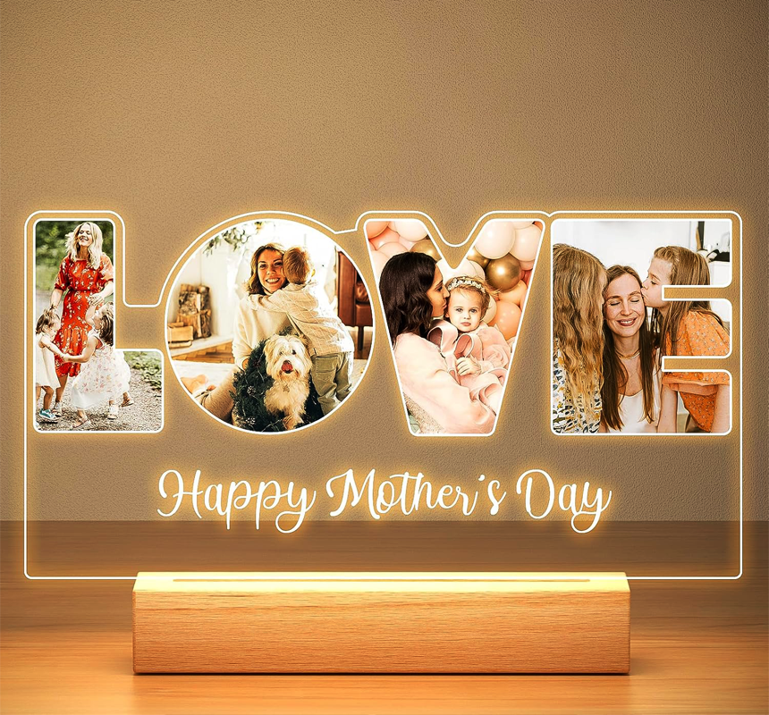 Personalised Acrylic Night Light For Mom