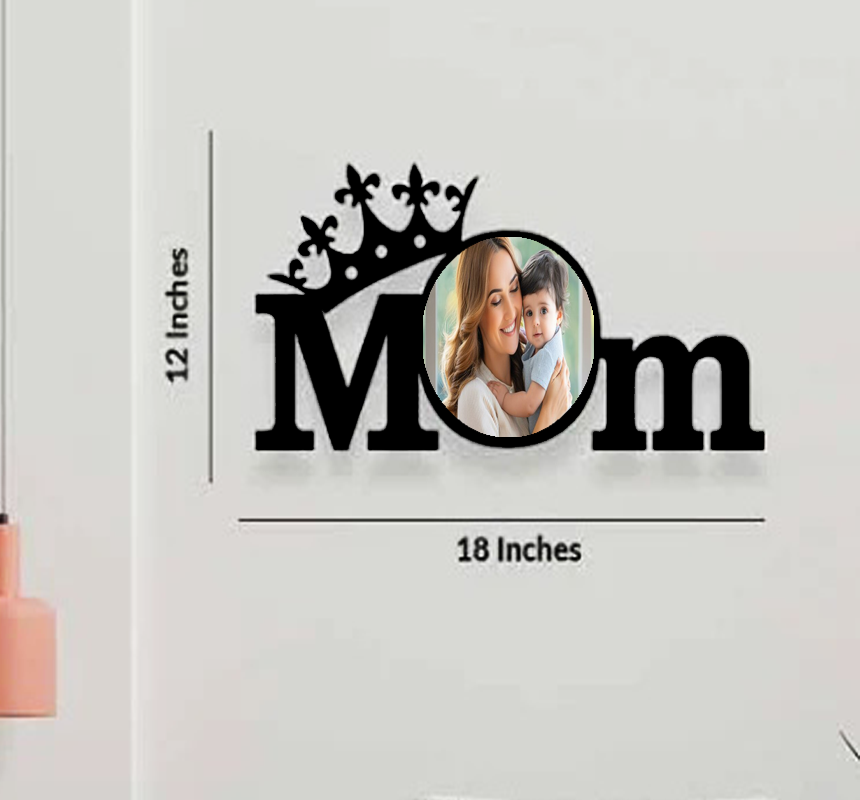Wood Wall Cutout Photo Frame For MoM's