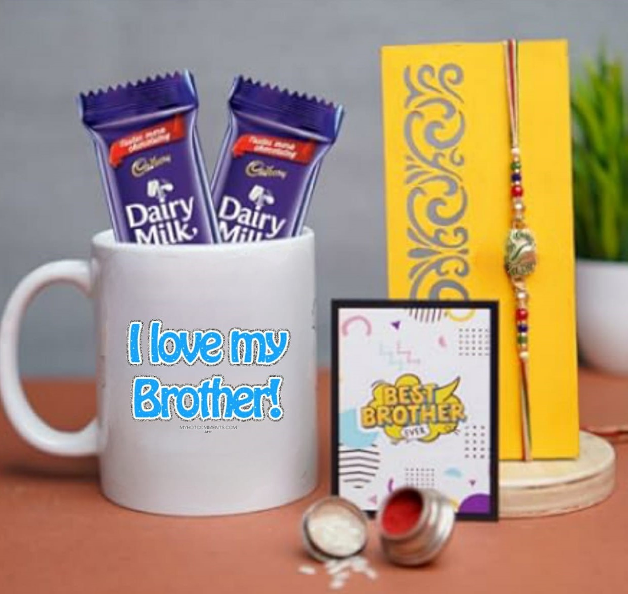 Personalized Cup And Rakhi 