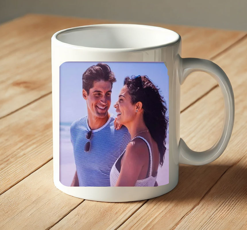 White Coffee Mug With Personalized Photo