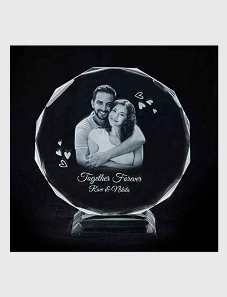 3D Photo Crystal  personalized Gift 